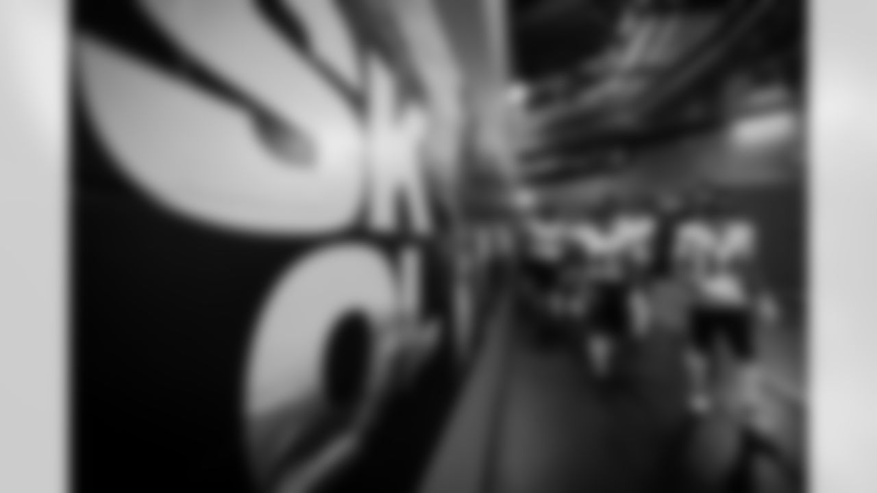 From left: DT John Jenkins, RB Justice Hill, & RB Keaton Mitchell