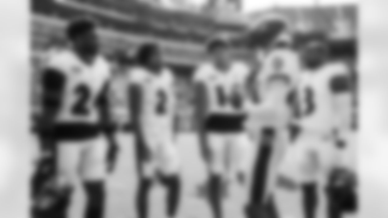 From Left to Right: S Malaki Starks, CB Nate Wiggins, S Kyle Hamilton, CB Marlon Humphrey, & CB Chidobe Awuzie