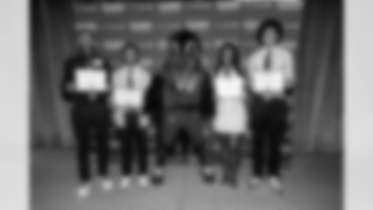 The final meeting of the High School Leadership program hosted by the Baltimore Ravens and T. Rowe Price at the M&T Bank Exchange at the Hippodrome on May 8, 2024.