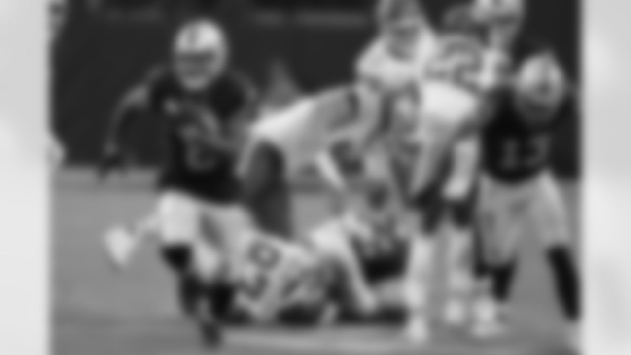 RB Josh Jacobs, Raiders
Jacobs led the league with 1,653 rushing yards in 2022. He's also a threat as a receiver. However, he averaged just 3.5 yards per carry last year and ran for half as many yards and touchdowns.