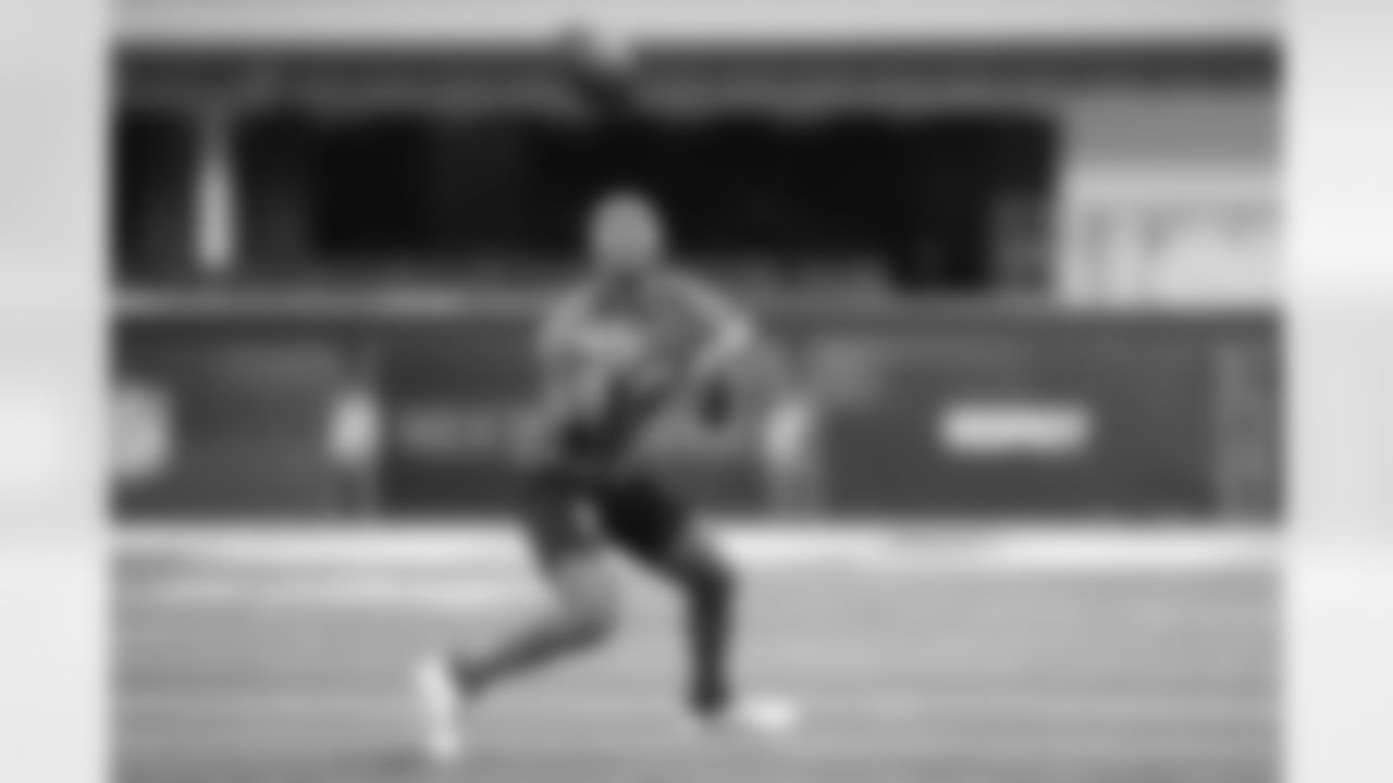 CB Quinyon Mitchell, Toledo
Mitchell shined at the Senior Bowl and carried that into the Combine, where he had a 4.33-second 40-yard dash at just over 6-feet tall and 195 pounds. He also had a 38-inch vertical. Mitchell's hands were a little shaky at the start of catching drills but he finished strong and may have improved his first-round draft stock.