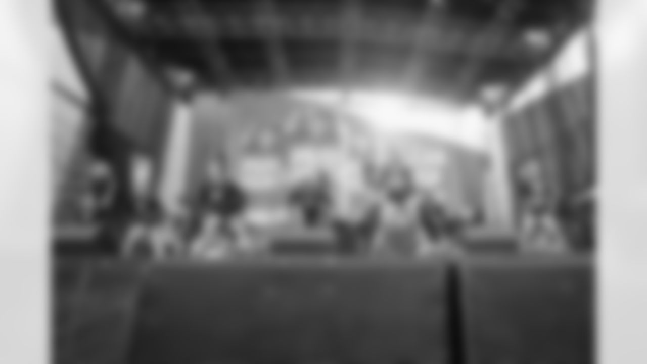 New Orleans Saints fans enjoyed the Week 16 entertainment in Champions Square ahead of the game against the New York Jets during the 2025 NFL season on Dec. 21, 2025.