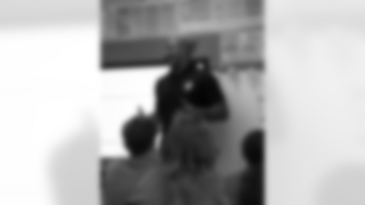 New Orleans Saints defensive end Cam Jordan visited students and staff at Bissonet Plaza Elementary School on Tuesday, Nov. 18, 2025.