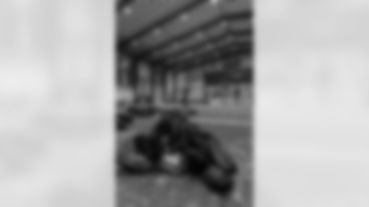 New Orleans Saints owner Gayle Benson and legend Pat Swilling joined volunteers from Entergy and the American Red Cross to assemble care packages for military members as part of the NFL's Salute to Service month on Tuesday, Nov. 11, 2025.