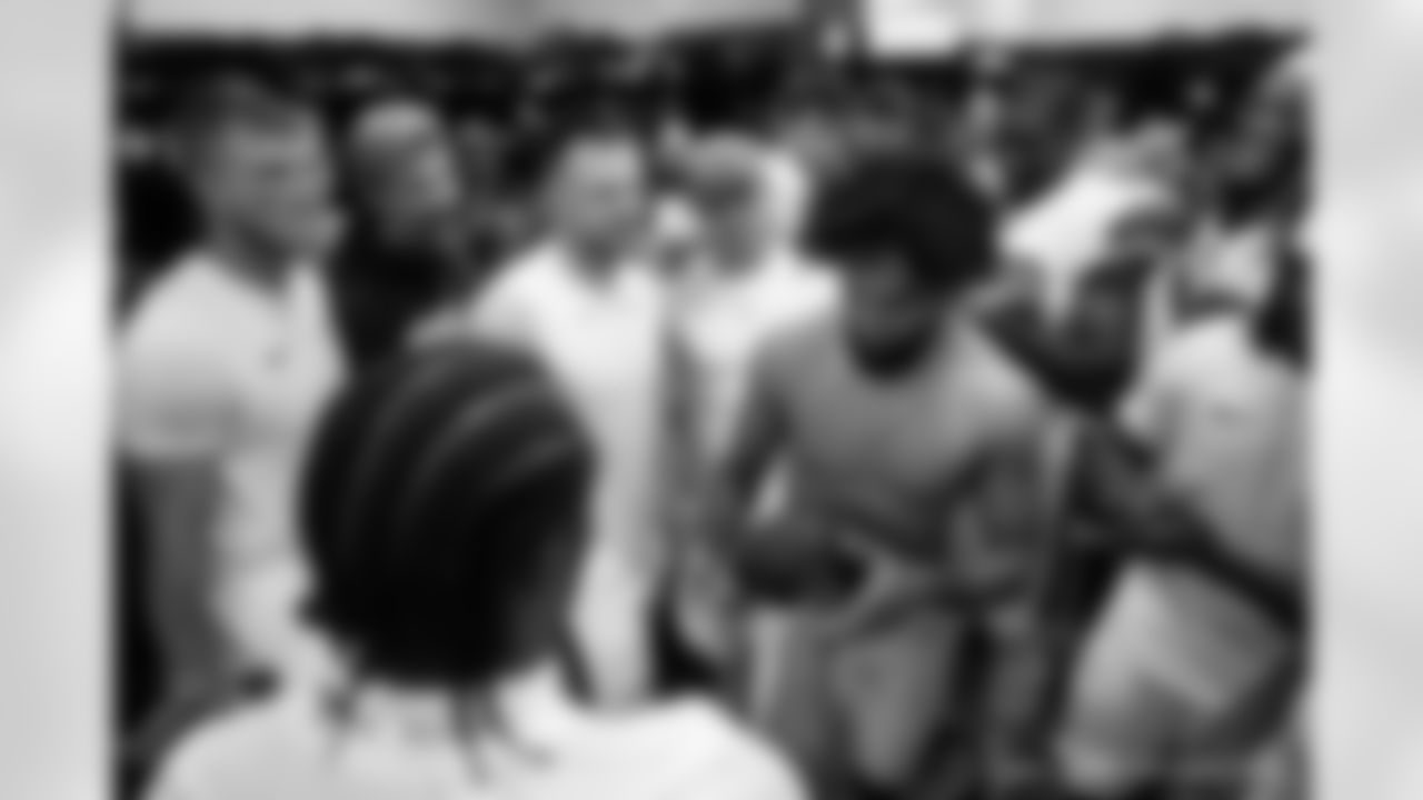 Head inside the New Orleans Saints locker room postgame after the Saints' win against the Carolina Panthers in Week 10 of the 2025 NFL Season presented by Bud Light.