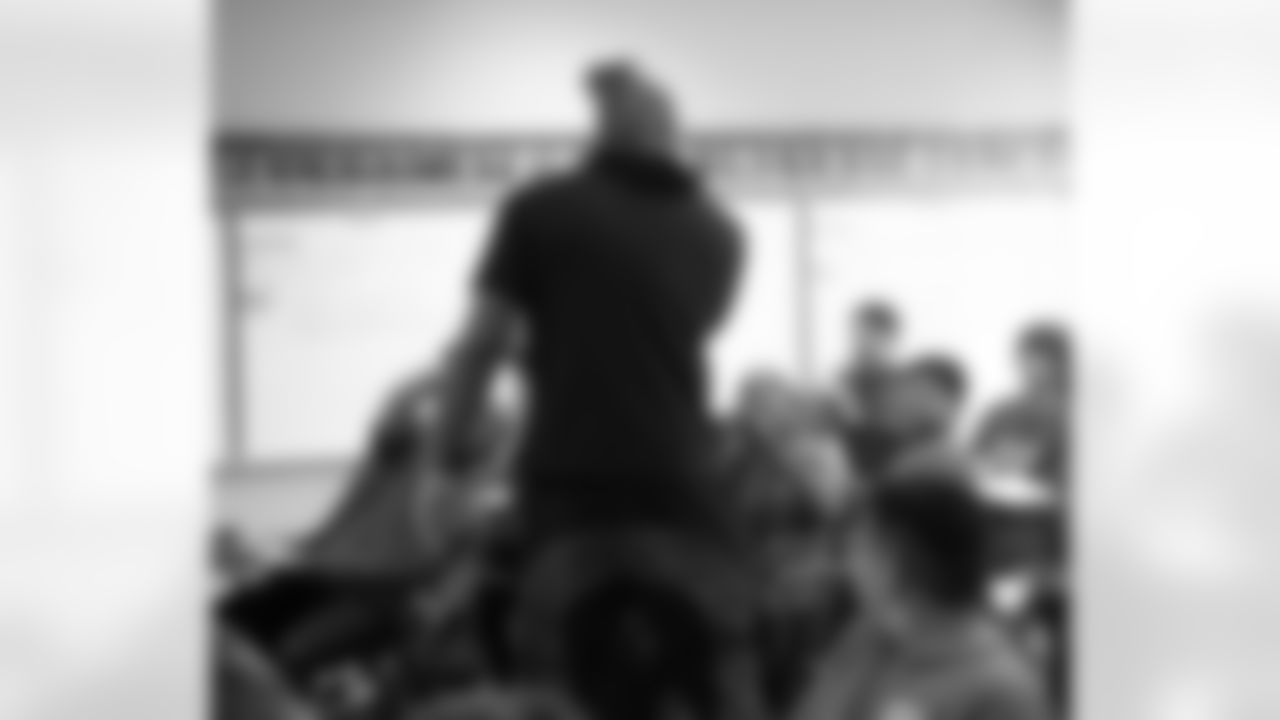 New Orleans Saints defensive end Cam Jordan visited students and staff at Bissonet Plaza Elementary School on Tuesday, Nov. 18, 2025.