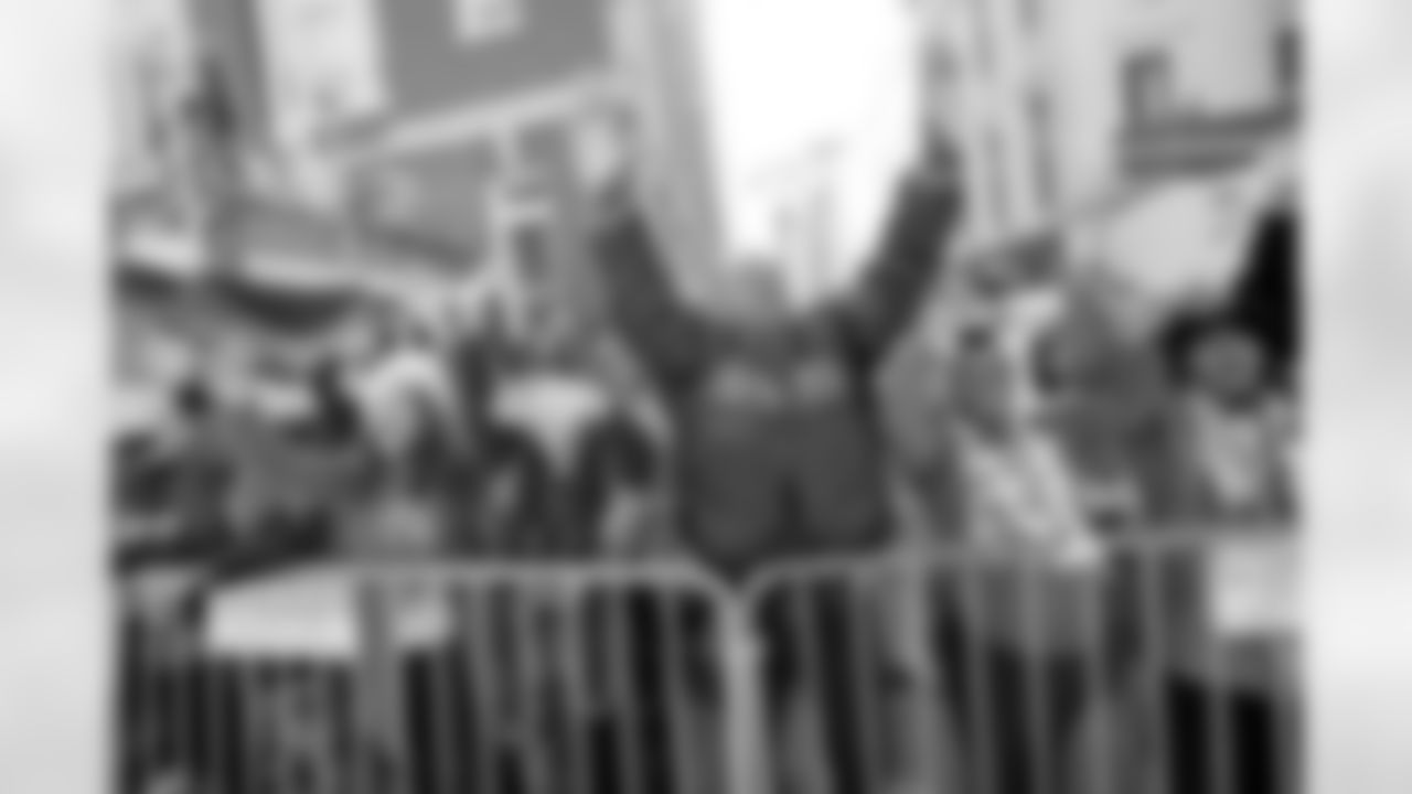 Photos of New Orleans Saints owner Gayle Benson enjoying Mardi Gras day outside of Gallier Hall on Tuesday, Feb. 13, 2024.