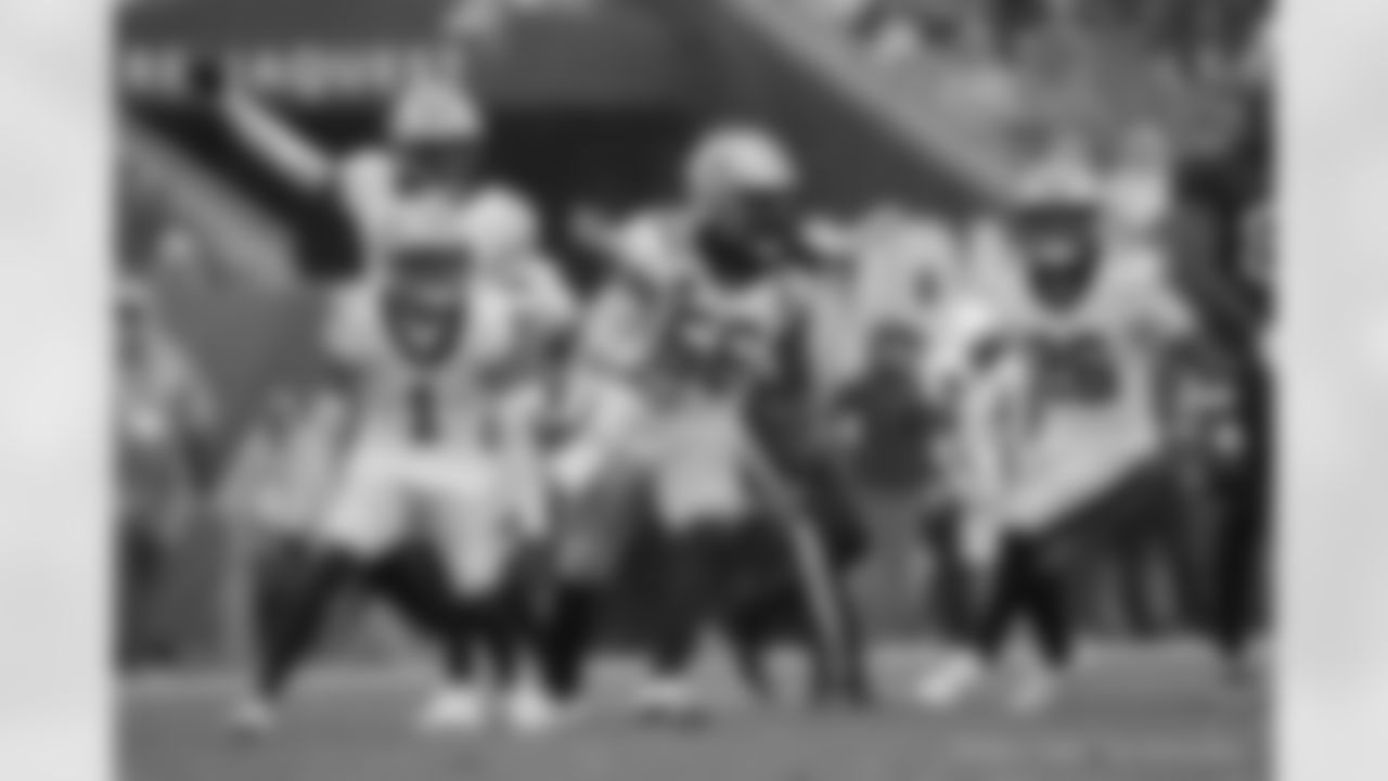 Check out the game action photos from the New Orleans Saints game against the Tampa Bay Buccaneers for Week 14 of the 2025 NFL season on Dec. 7, 2025 at Raymond James Stadium.