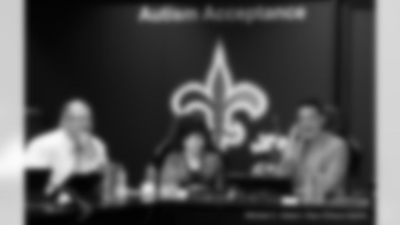 Behind-the-scenes photos from the Ochsner Sports Performance center inside the New Orleans Saints' draft room ahead of their first round selection in the 2024 NFL Draft.