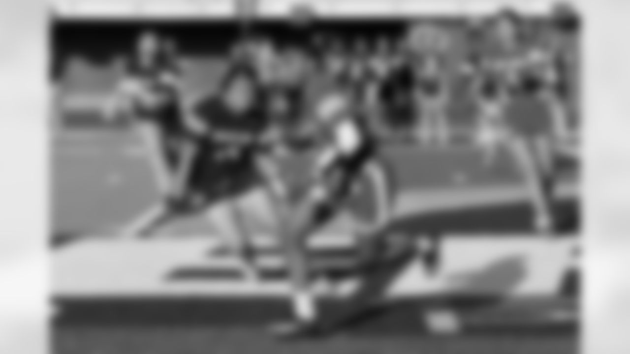New Orleans Saints cornerback Rico Payton threw the coin toss to kickoff Day 1 of Week 4 games as Louisiana Flag Football teams competed during the 2025 Saints Girls High School Flag Football season on Monday, April 14, 2025.