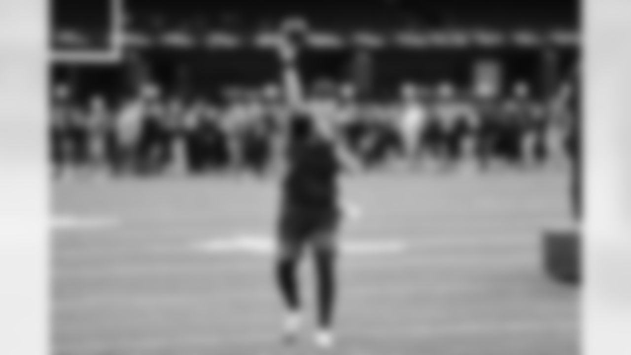 The New Orleans Saints players wear their 'My Cause, My Cleats' shoes ahead of the Saints game against the Atlanta Falcons in Week 12 of the 2025 NFL season in the Caesars Superdome on Nov. 23, 2025.