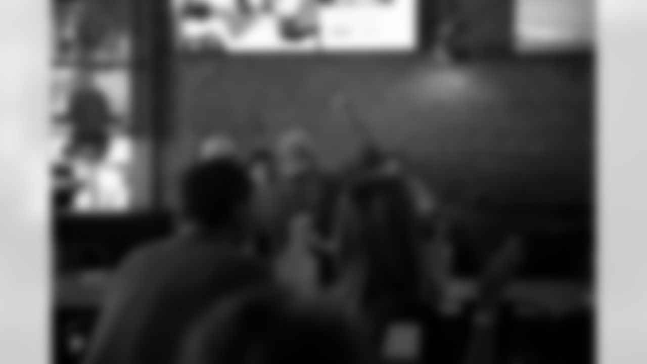 The New Orleans Saints hosted a watch party presented by Sire Spirits for their game against the Carolina Panthers on Nov. 9, 2025 at The Channel in New Orleans, Louisiana. Sir Saint and members of the Saints Cheer Krewe were in attendance and interacting with fans during the event.