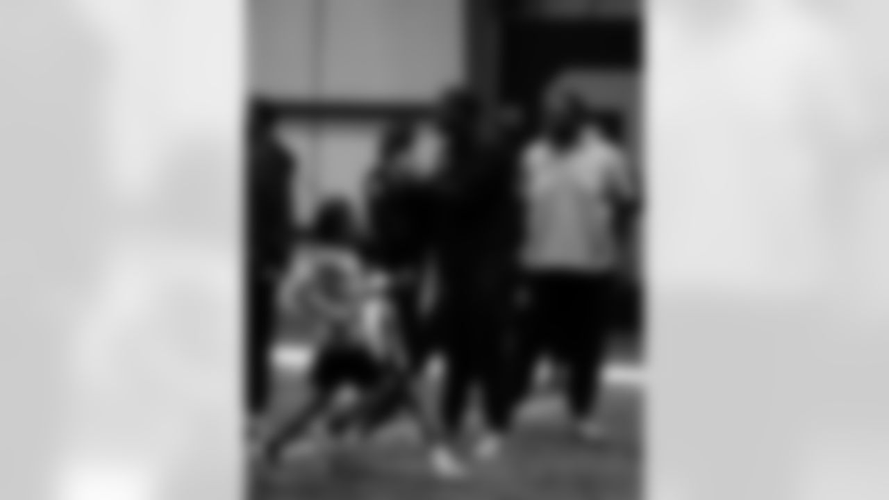 The New Orleans Saints hosted a football camp for 50 local youth alongside HBCU Legacy Bowl players at the Ochsner Sports Performance Center on Wednesday, Feb. 18, 2025. The clinic featured Saints legend Greg Fassitt, who was in attendance to speak with each HBCU Legacy Bowl team.