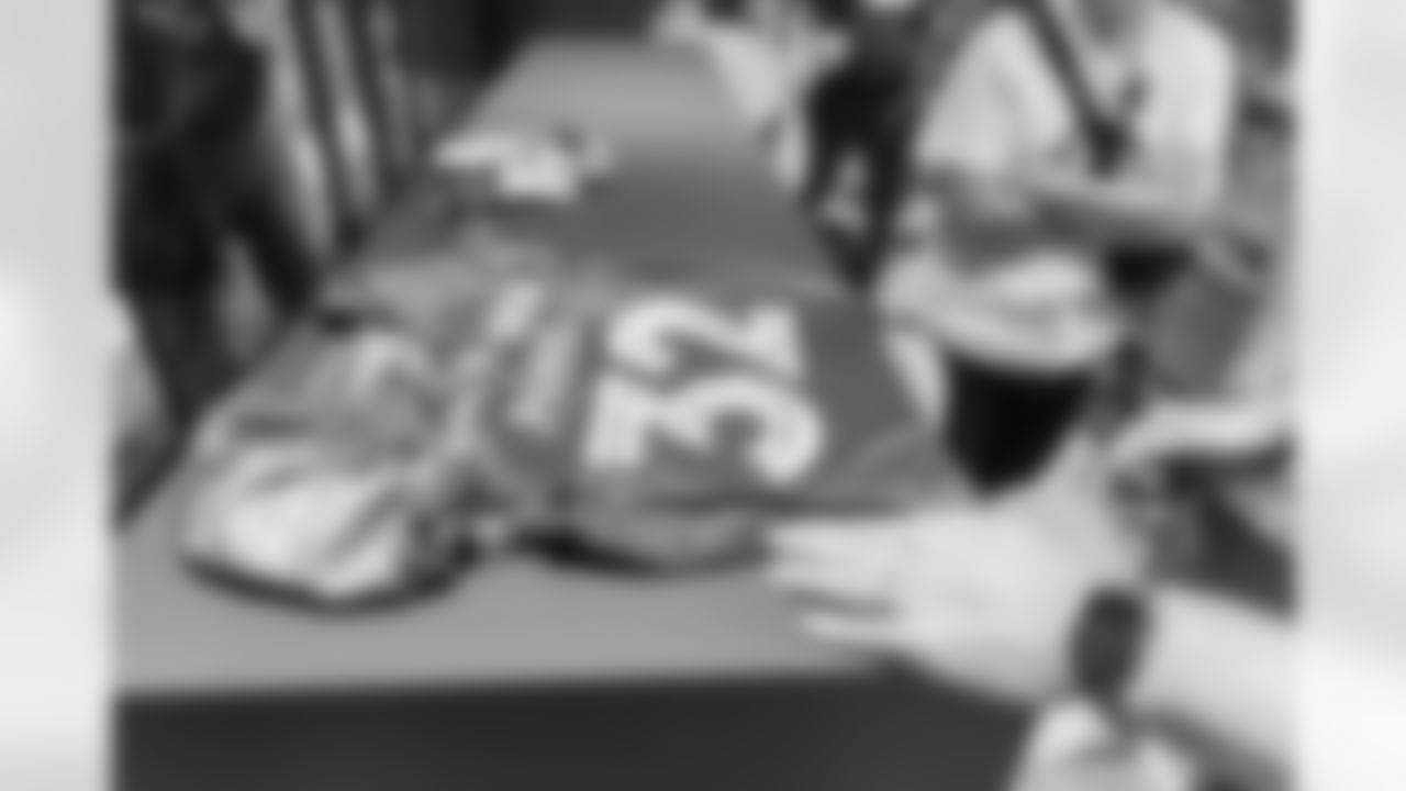 New Orleans Saints head coach Kellen Moore and Saints players welcomed the Paris Musketeers to the Ochsner Sports Performance Center on Saturday, November 22, 2025.