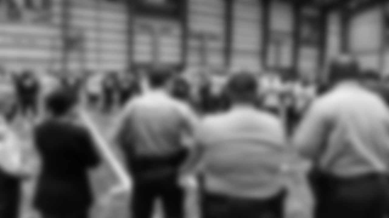 New Orleans Saints owner Gayle Benson honored four NOPD heroes during Saturday's walkthrough practice on January 3, 2026. Mrs. Benson, head coach Kellen Moore, and Saints players honored their response, service, and sacrifice during the Jan. 1 attacks on Bourbon Street.