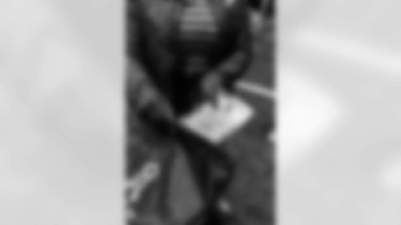 New Orleans Saints owner Gayle Benson and legend Pat Swilling joined volunteers from Entergy and the American Red Cross to assemble care packages for military members as part of the NFL's Salute to Service month on Tuesday, Nov. 11, 2025.