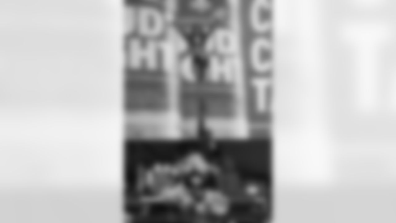 New Orleans Saints fans enjoyed the Week 16 entertainment in Champions Square ahead of the game against the New York Jets during the 2025 NFL season on Dec. 21, 2025.