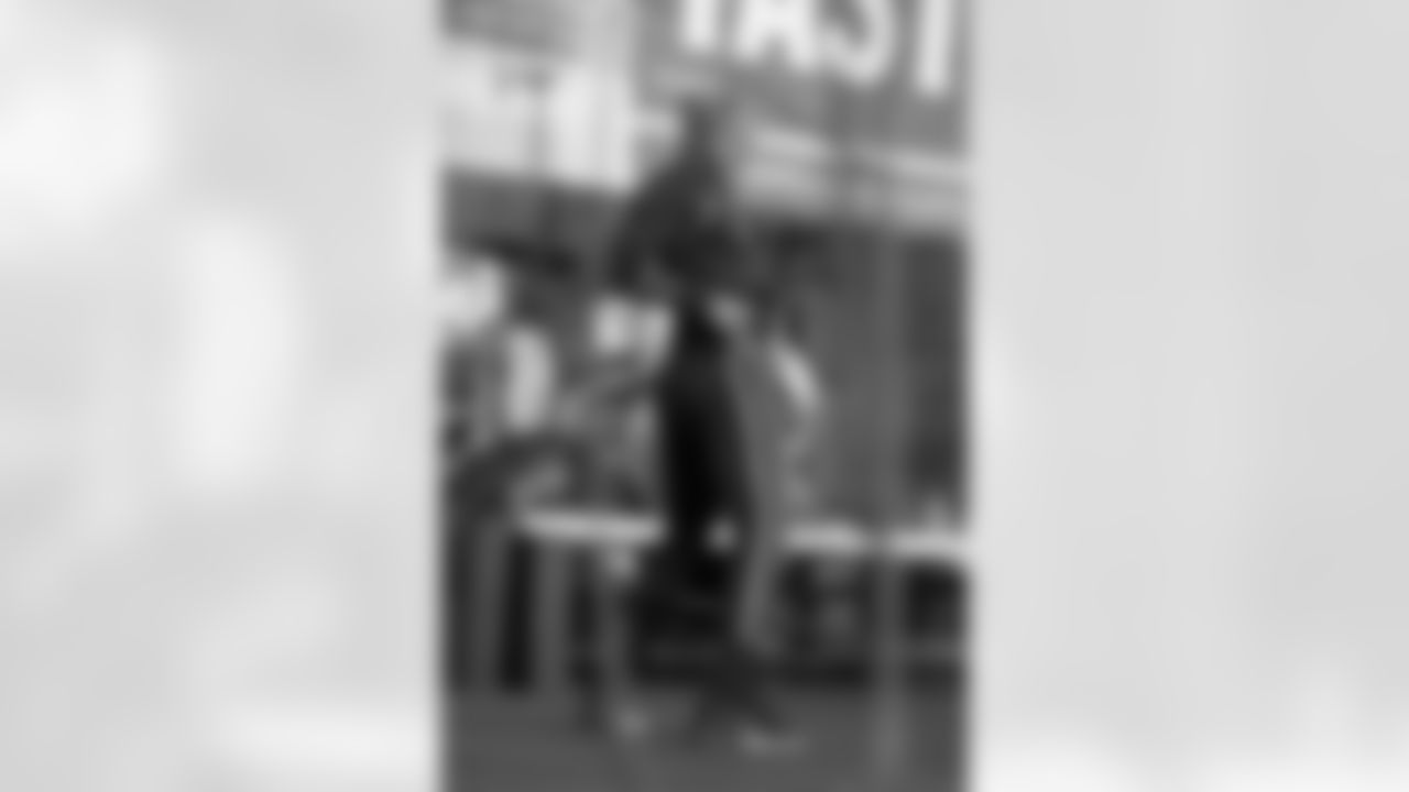 New Orleans Saints fans enjoyed the Week 16 entertainment in Champions Square ahead of the game against the New York Jets during the 2025 NFL season on Dec. 21, 2025.