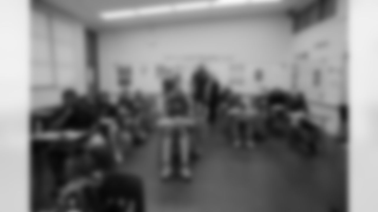 New Orleans Saints defensive end Cam Jordan visited students and staff at J.C. Ellis Elementary School on Tuesday, Dec. 2, 2025.