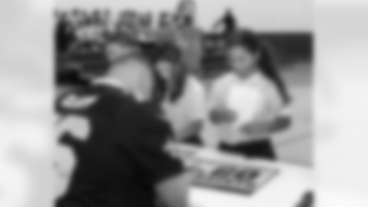 New Orleans Saints players Tyler Shough, Dillon Radunz, Treyton Welch, Will Clapp, and Erik McCoy visited St. Pius Elementary, spending the afternoon answering student questions and signing autographs on Tuesday, Nov. 18, 2025.