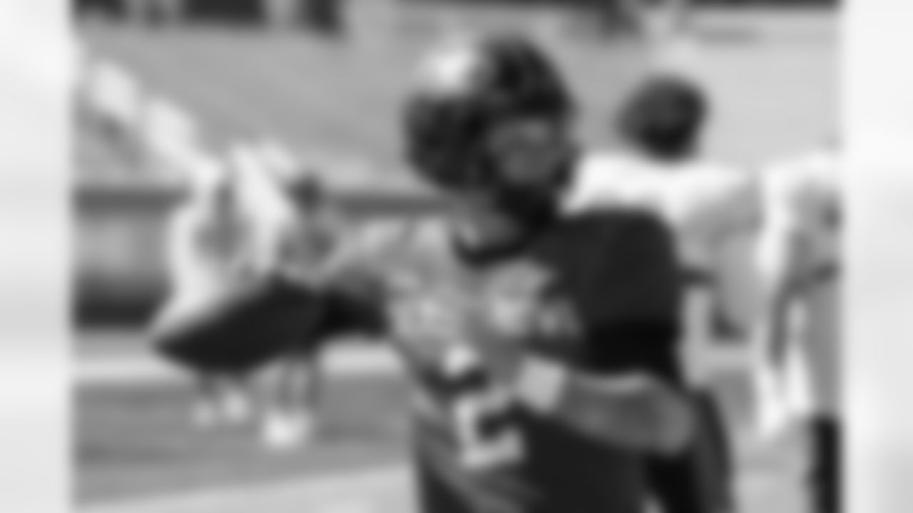 American quarterback Spencer Rattler of South Carolina runs through drills during practice for the Senior Bowl NCAA college football game, Wednesday, Jan. 31, 2024, in Mobile, Ala.