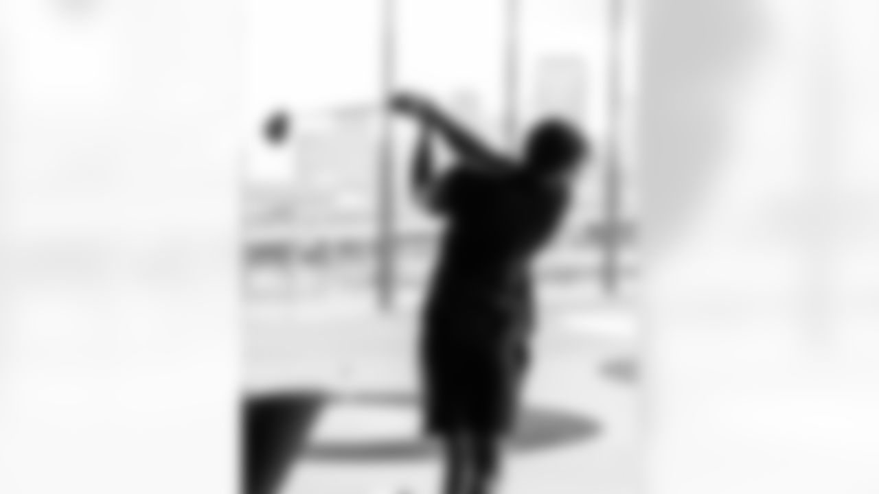 New Orleans Saints players and coaches took their skills to the course and enjoyed a morning of team bonding at Five-O-Fore Golf and Entertainment on Thursday, May 13, 2025.