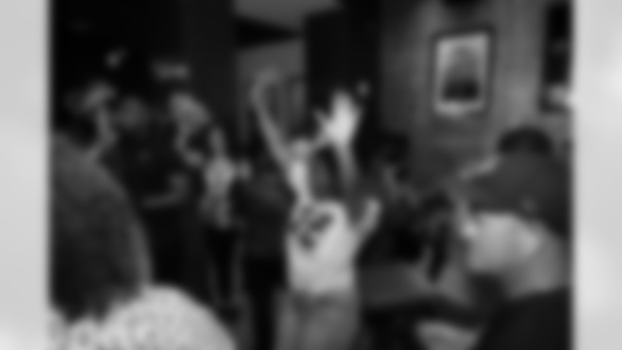 New Orleans Saints cornerback Alontae Taylor and center/guard Erik McCoy joined fans for the team's first round selection at the 2025 Draft Watch Party presented by Cox at Five O Fore on Thursday, April 24.