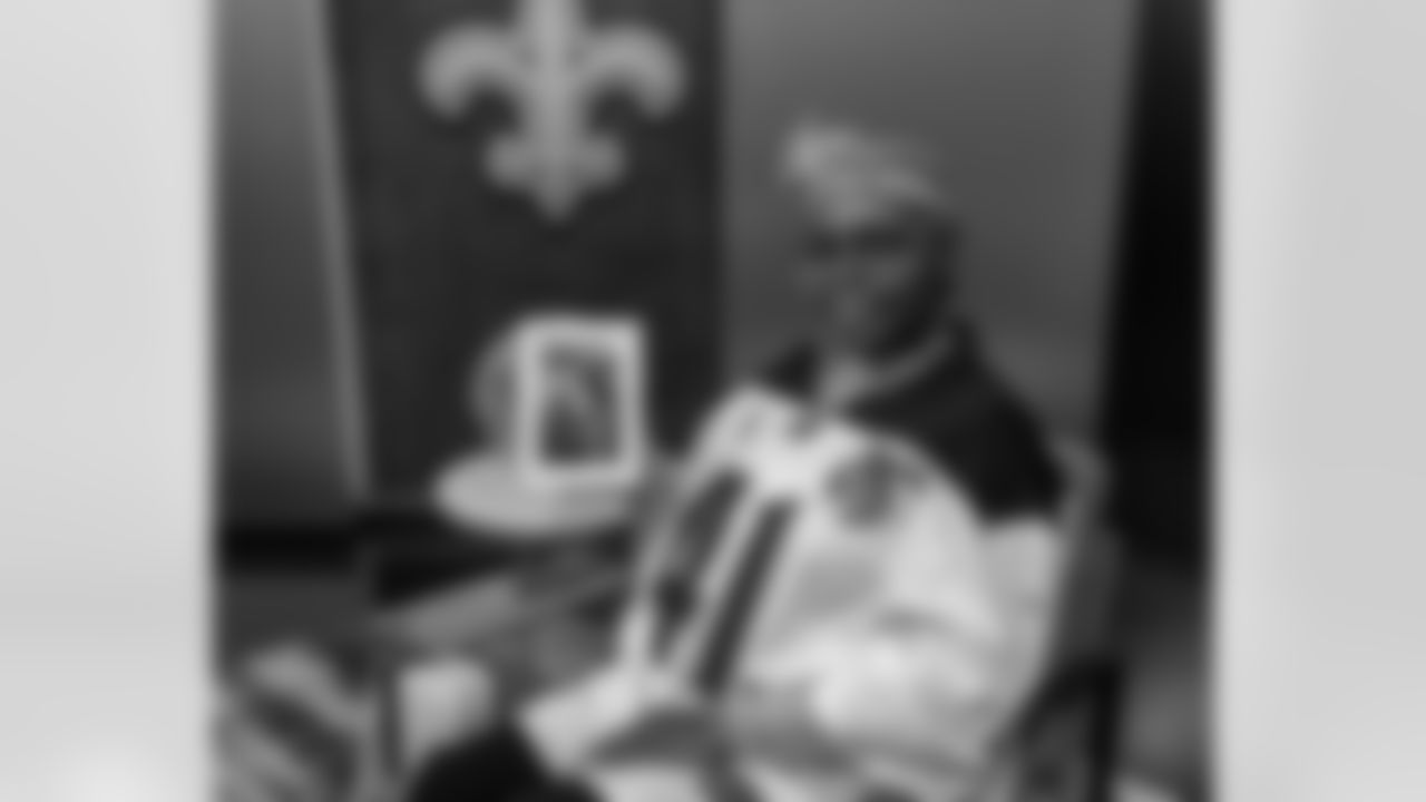 New Orleans Saints defensive end Cam Jordan surprised Angela "Mrs. Big O" Austin, our 2025 Saints Fan of the Year at the Ochsner Sports Performance Center. Angela will represent Saints fans at Super Bowl LX in San Francisco.