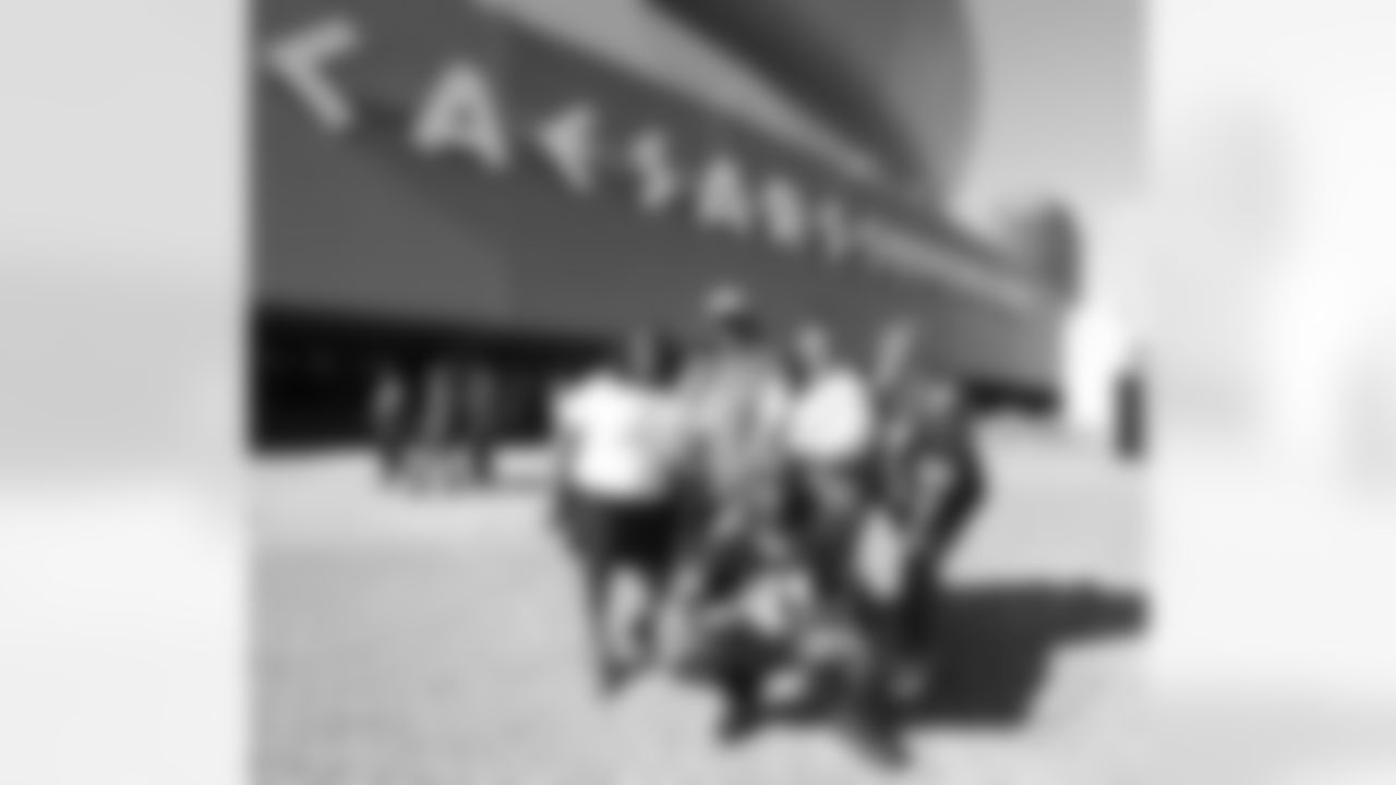 New Orleans Saints fans enjoyed the Week 12 entertainment in Champions Square ahead of the game against the Atlanta Falcons during the 2025 NFL season on Nov. 23, 2025.