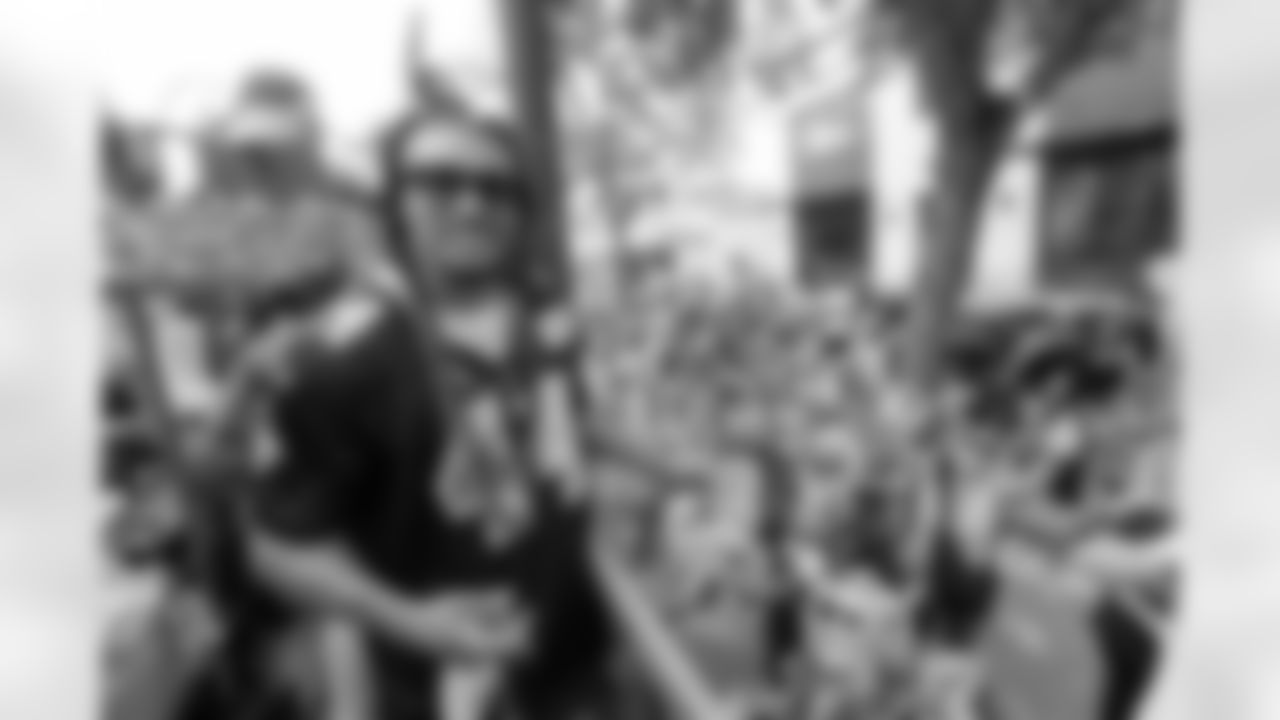 New Orleans Saints players rode down the Uptown route with the Krewe of Tucks as they presented their 58th annual parade on Saturday, February 14 during the 2026 Mardi Gras season.