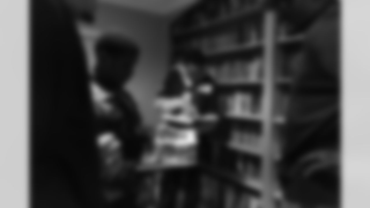 New Orleans Saints tight end Juwan Johnson, cornerback Alontae Taylor, and wide receiver Devaughn Vele attended the Louisiana Cat Hope Ignites Holiday Party on Tuesday, Dec. 16, 2025.