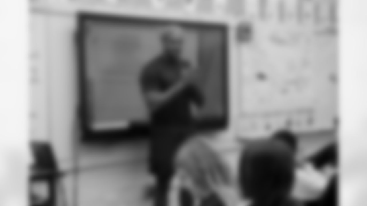 New Orleans Saints defensive end Cam Jordan visited students and staff at J.C. Ellis Elementary School on Tuesday, Dec. 2, 2025.