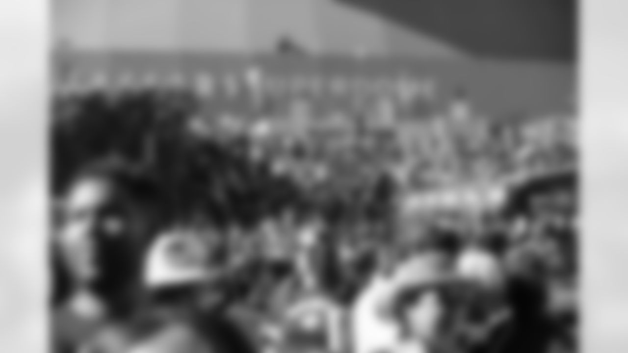 New Orleans Saints fans enjoyed the Week 12 entertainment in Champions Square ahead of the game against the Atlanta Falcons during the 2025 NFL season on Nov. 23, 2025.