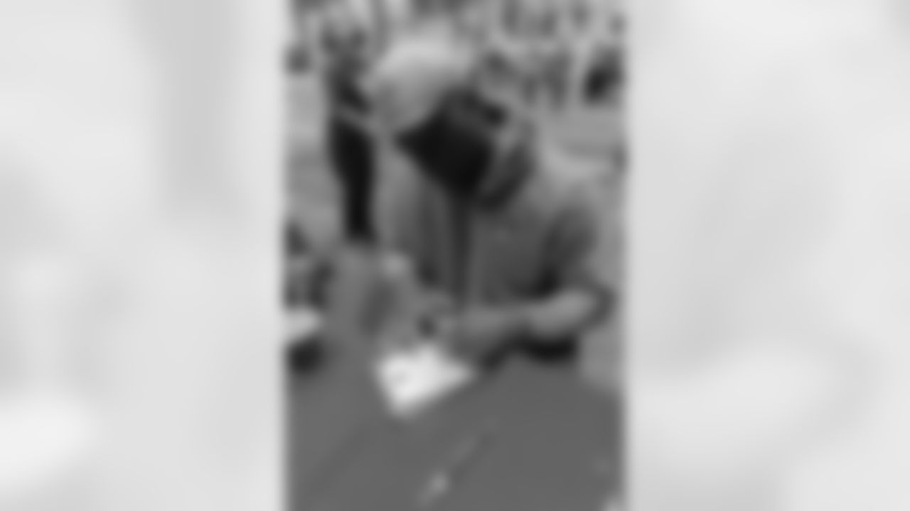 New Orleans Saints owner Gayle Benson and legend Pat Swilling joined volunteers from Entergy and the American Red Cross to assemble care packages for military members as part of the NFL's Salute to Service month on Tuesday, Nov. 11, 2025.