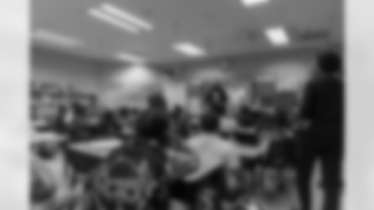 New Orleans Saints defensive end Cam Jordan visited students and staff at Martin Luther King Jr. Elementary School on Tuesday, Dec. 9, 2025.