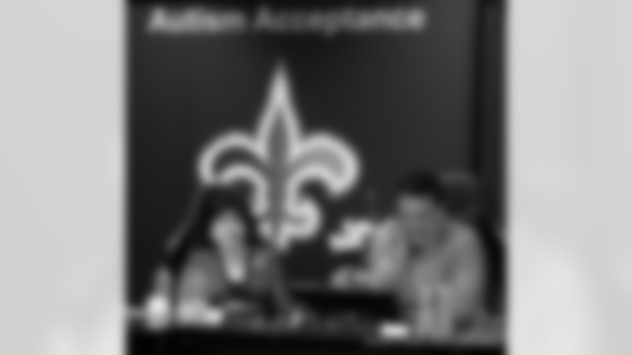 Behind-the-scenes photos from the Ochsner Sports Performance center inside the New Orleans Saints' draft room ahead of their first round selection in the 2024 NFL Draft.