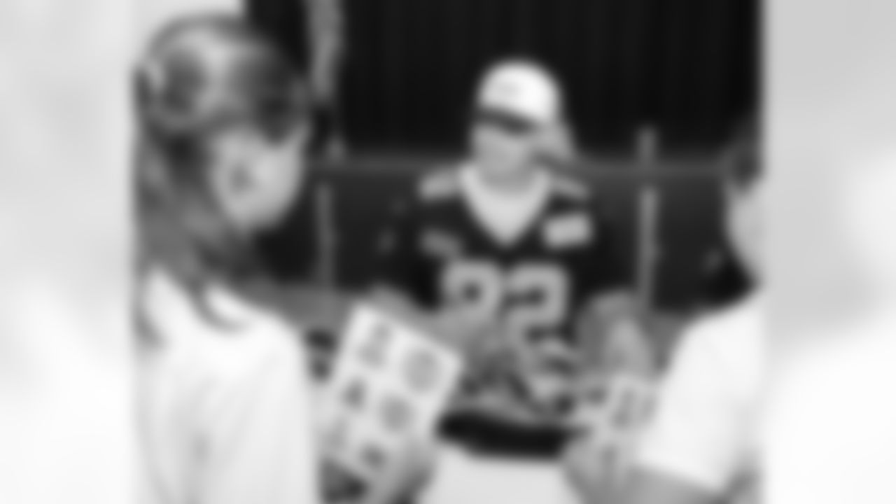 New Orleans Saints players Tyler Shough, Dillon Radunz, Treyton Welch, Will Clapp, and Erik McCoy visited St. Pius Elementary, spending the afternoon answering student questions and signing autographs on Tuesday, Nov. 18, 2025.