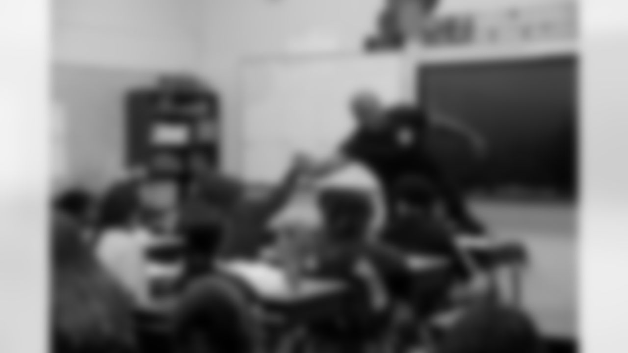 New Orleans Saints defensive end Cam Jordan visited students and staff at J.C. Ellis Elementary School on Tuesday, Dec. 2, 2025.