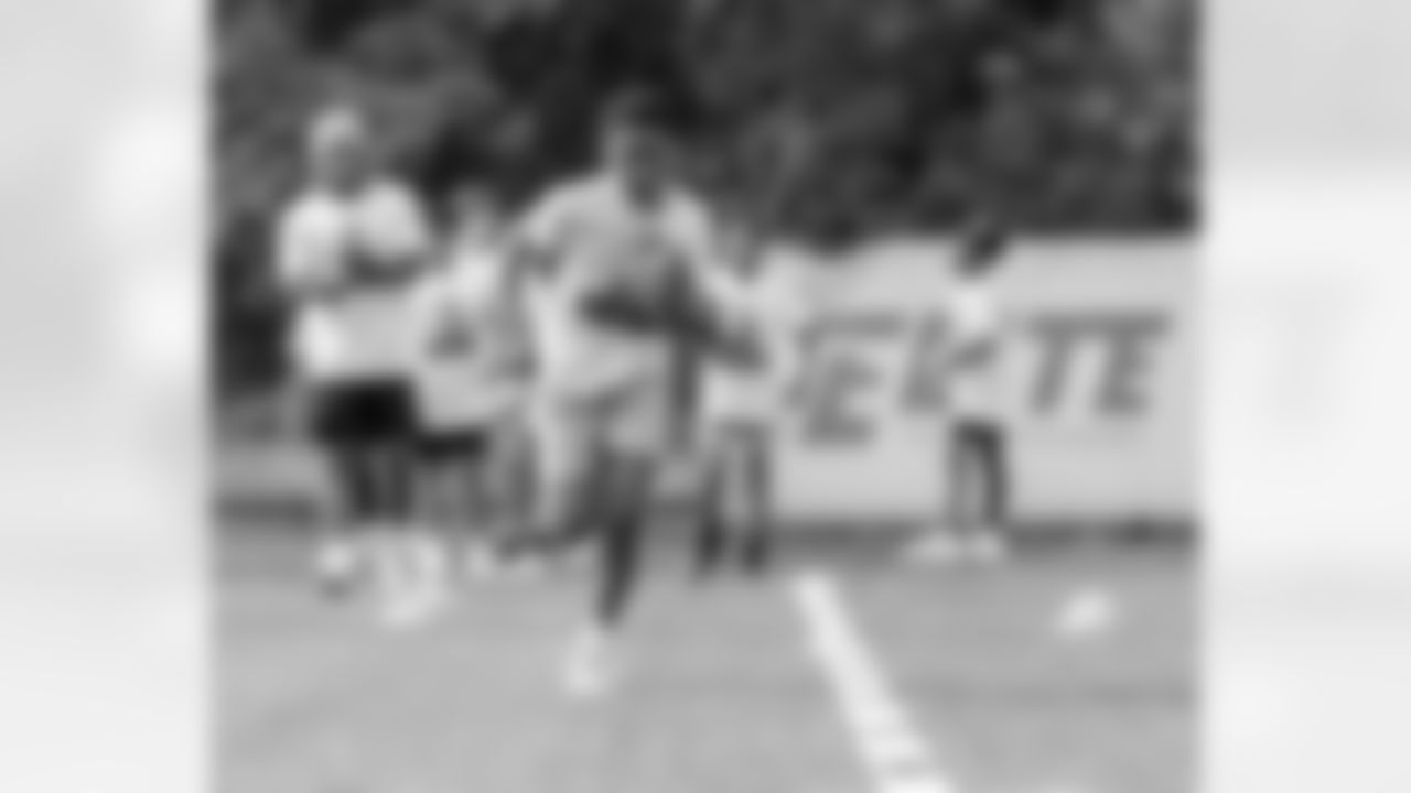 New Orleans Saints running back Clyde Edwards-Helaire hosted his first youth football camp of the year for 250 young athletes at Elite Training Academy in Baton Rouge on Saturday, April 19, 2025.