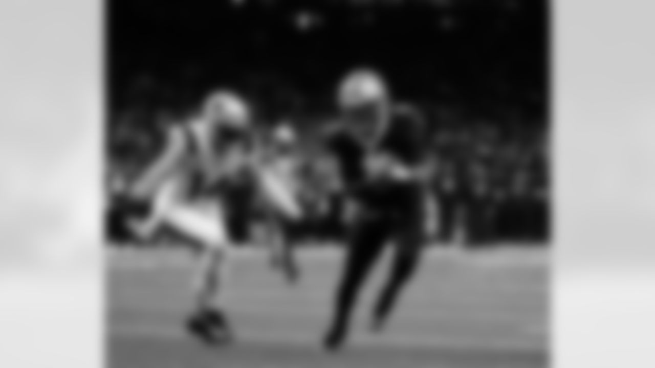 QB Spencer Rattler (2) runs with the ball during the New Orleans Saints game against the New England Patriots for Week 6 of the 2025 NFL season on October 12, 2025 at Caesars Superdome.