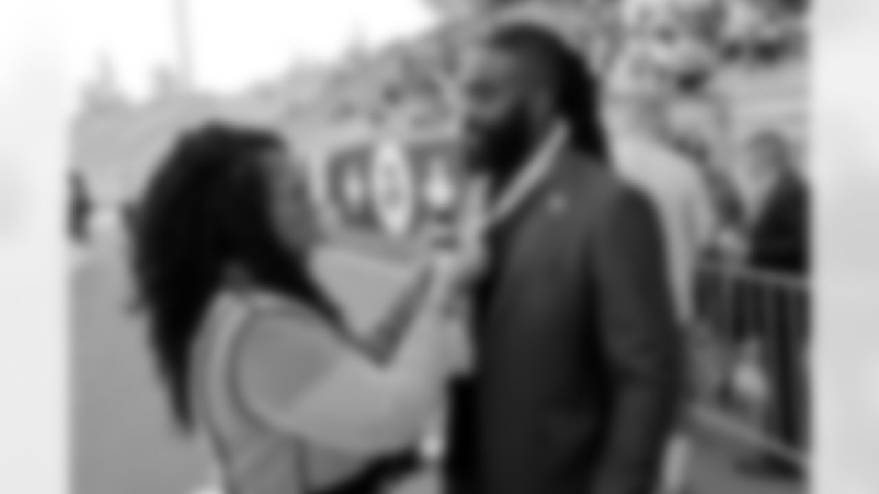 New Orleans Saints owner Gayle Benson and linebacker Demario Davis joined fans at the Paris Musketeers game in Paris, France on Sunday, July 13, 2025.