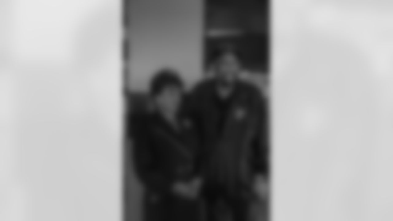 New Orleans Saints Owner Gayle Benson and recent Saints Hall of Fame inductee Tracy Porter greeted season ticket holders as their names were added to the 50th Season Ticket Holder monument prior to the Saints game on Sunday, Dec. 14, 2025.