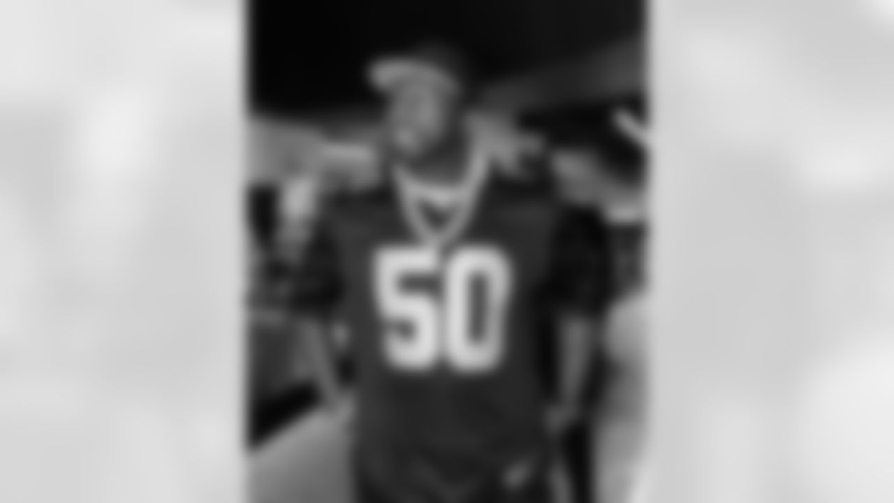 Rapper 50 Cent attended the New Orleans Saints game against the New York Jets for Week 16 of the 2025 NFL season on Dec. 21, 2025 at the Caesars Superdome.