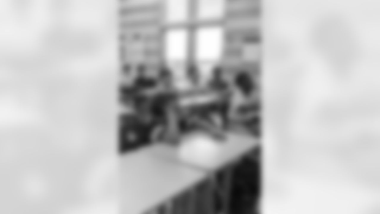 New Orleans Saints defensive end Cameron Jordan visited students and staff at Holy Cross School on Tuesday, Oct. 28, 2025.