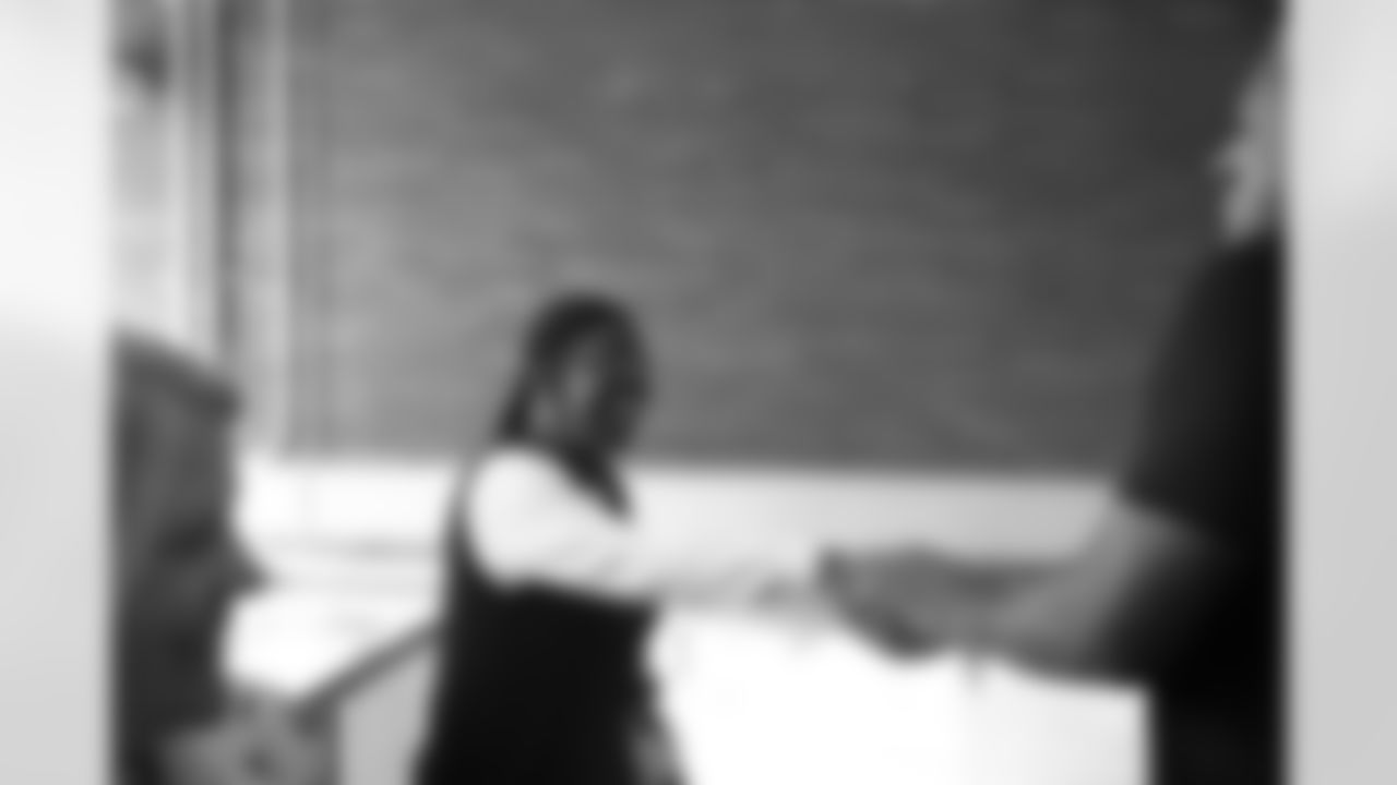 New Orleans Saints defensive end Cam Jordan visited students and staff at Bissonet Plaza Elementary School on Tuesday, Nov. 18, 2025.