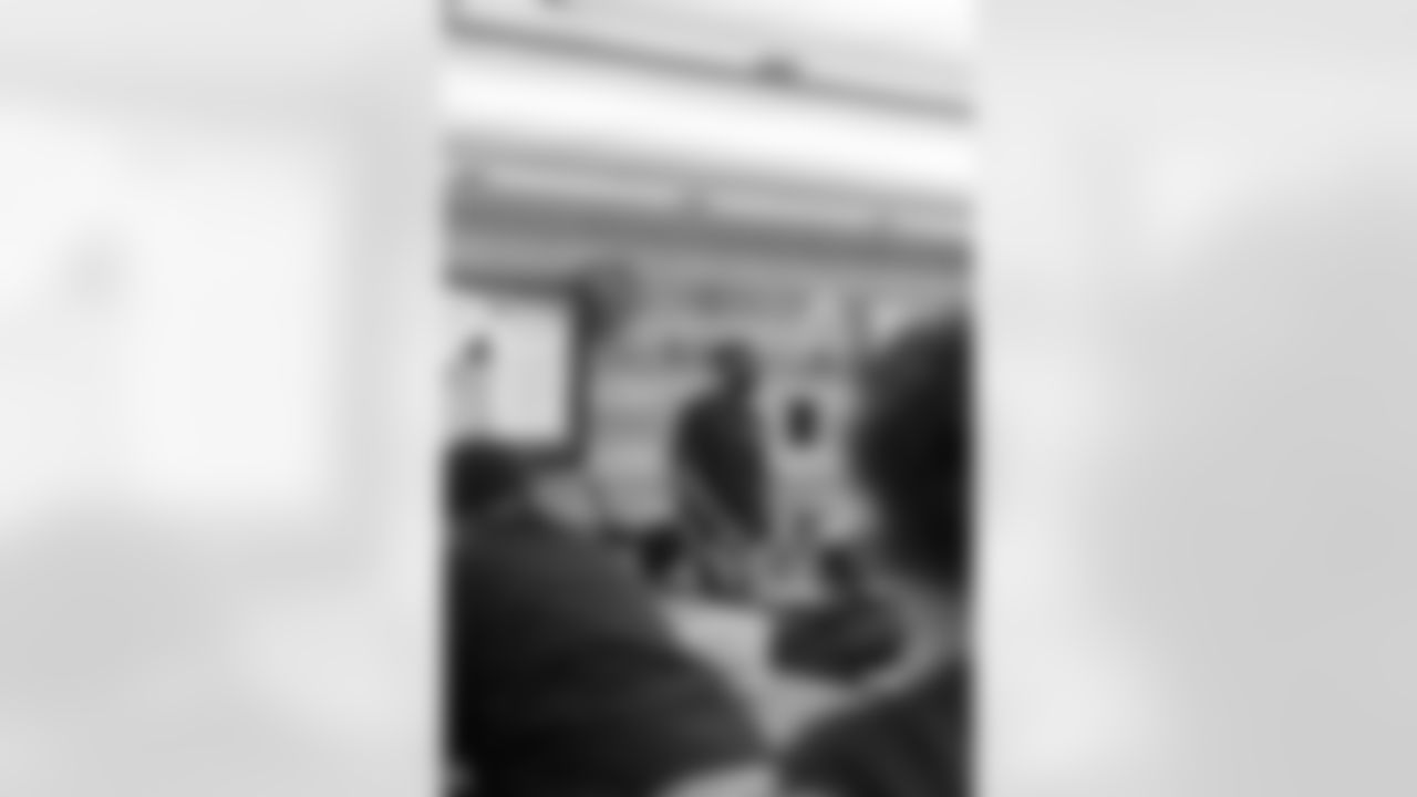 New Orleans Saints defensive end Cameron Jordan visited students and staff at Holy Cross School on Tuesday, Oct. 28, 2025.