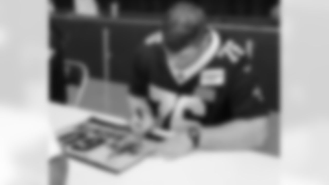 New Orleans Saints players Tyler Shough, Dillon Radunz, Treyton Welch, Will Clapp, and Erik McCoy visited St. Pius Elementary, spending the afternoon answering student questions and signing autographs on Tuesday, Nov. 18, 2025.