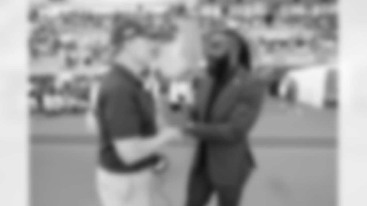 New Orleans Saints owner Gayle Benson and linebacker Demario Davis joined fans at the Paris Musketeers game in Paris, France on Sunday, July 13, 2025.