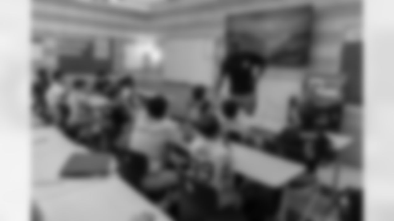 New Orleans Saints defensive end Cameron Jordan visited students and staff at Holy Cross School on Tuesday, Oct. 28, 2025.