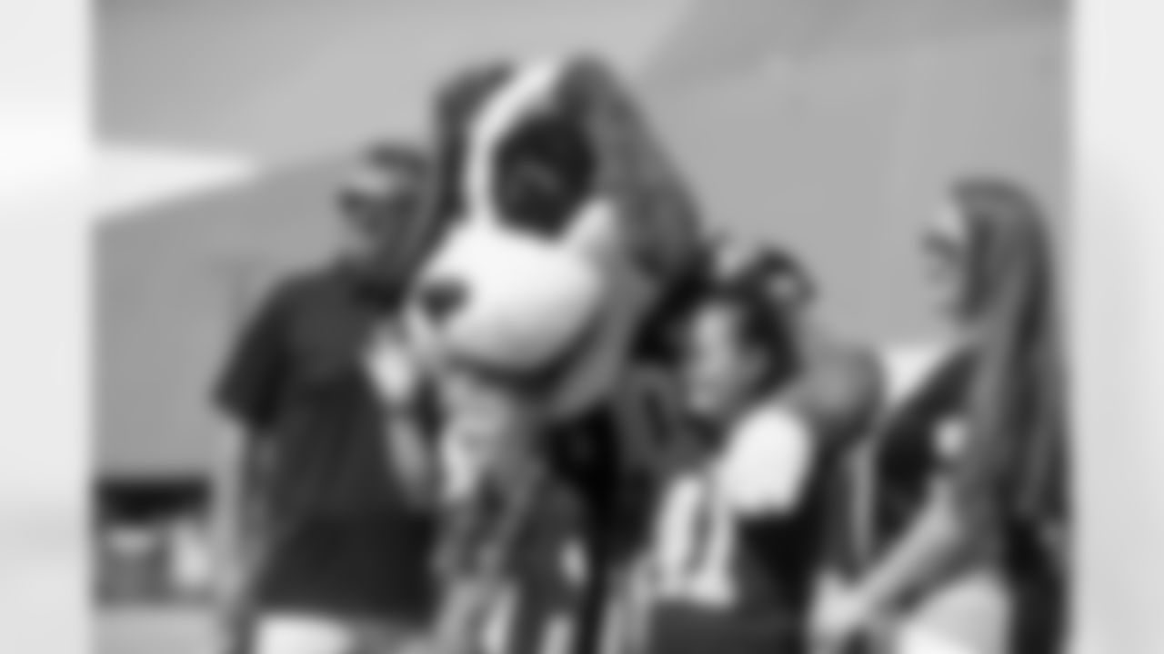 New Orleans Saints fans get ready for the game against the Jacksonville Jaguars with a pregame party at Champions Square on August 17, 2025.